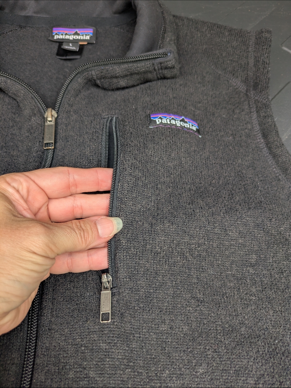 Patagonia Better Sweater Black Full Zip Vest Outdoorsy Fall Winter Layering